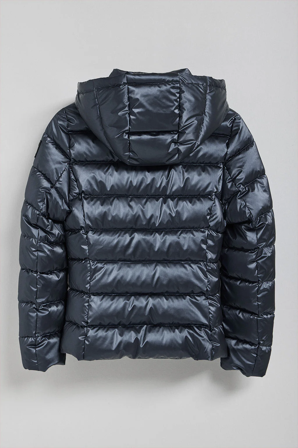 Blue glitter-effect coat Golden with detachable hood and Polo Club details - Image 7