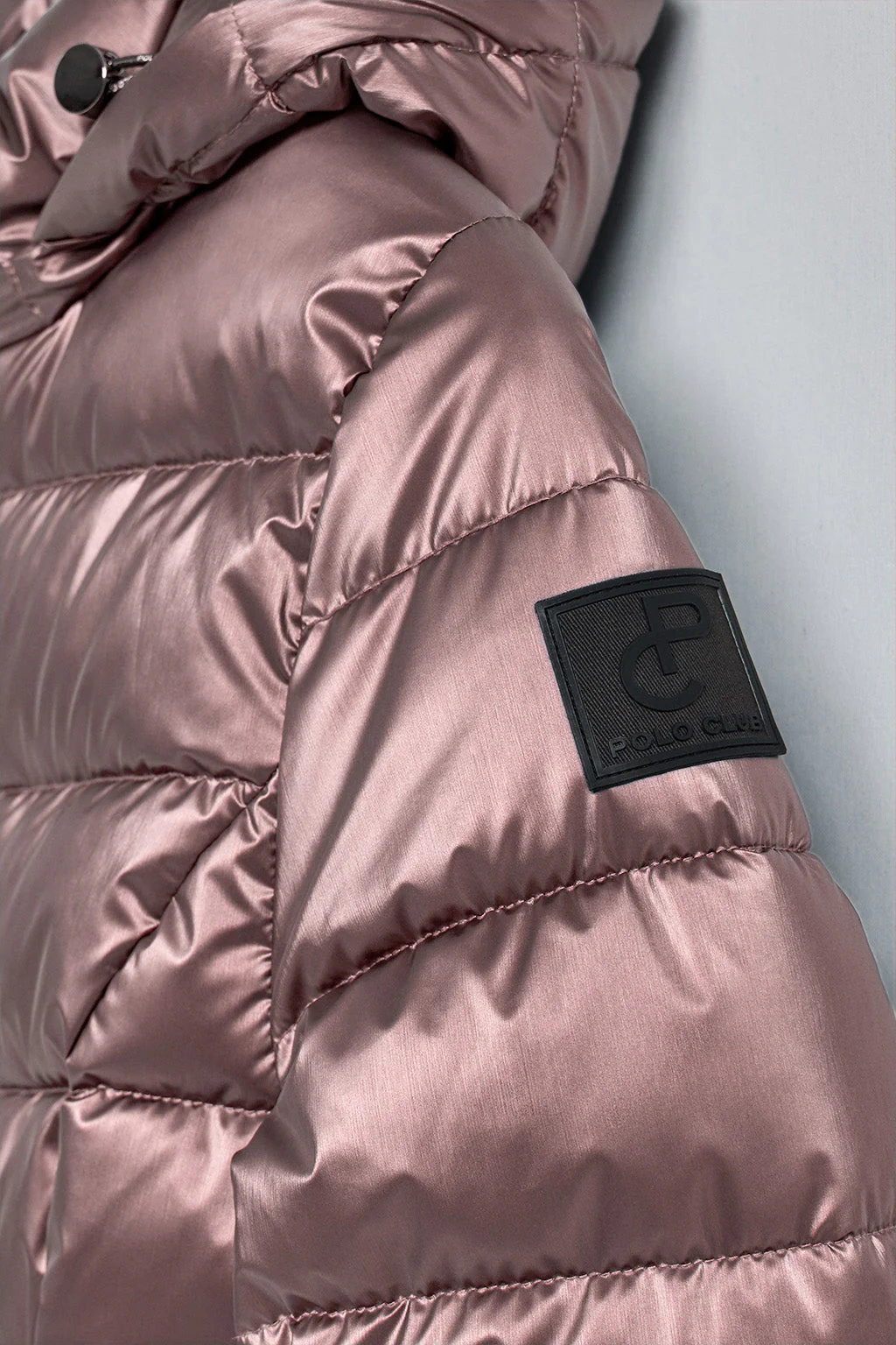 Pink glitter-effect coat Golden with fixed detachable and Polo Club details - Image 8
