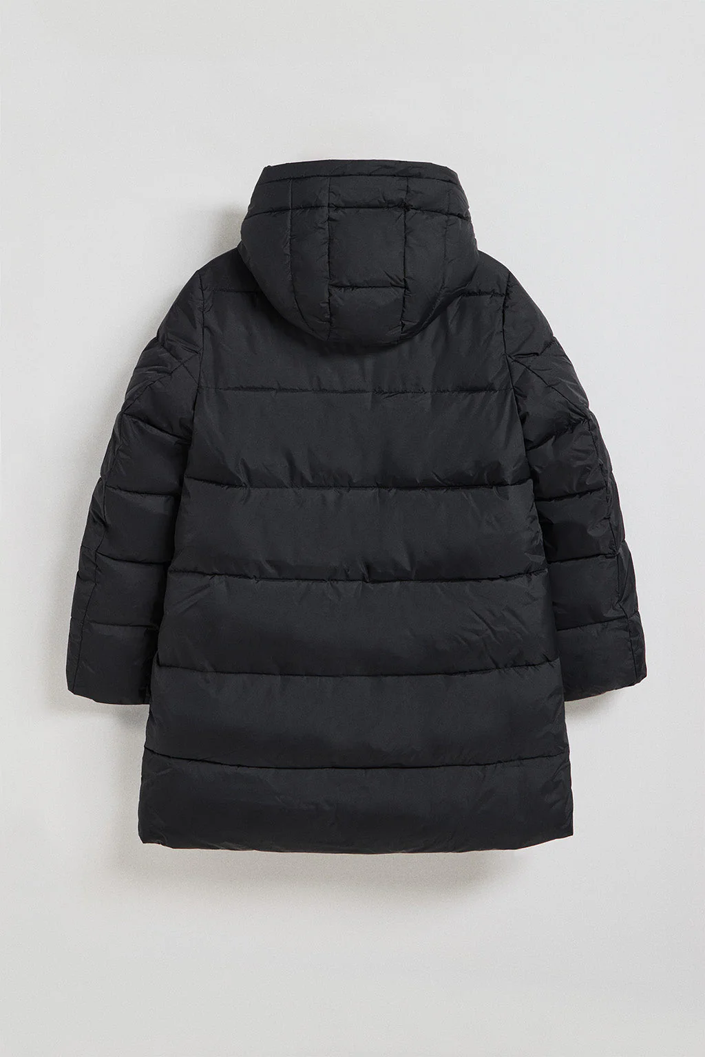 Black reversible coat Gracia with fixed hood and Polo Club details - Image 10