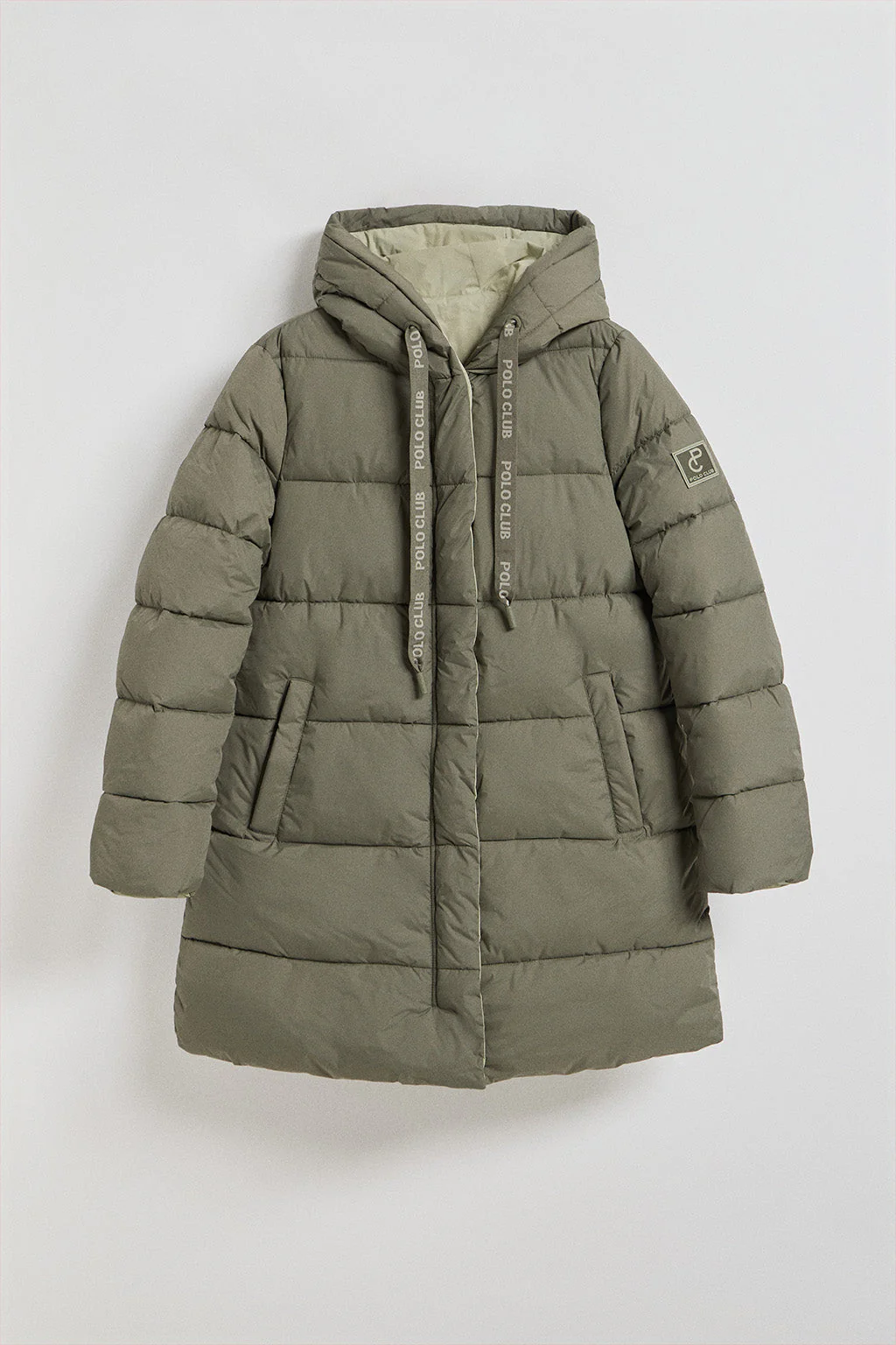 Green reversible coat Gracia with fixed hood and Polo Club details - Image 11