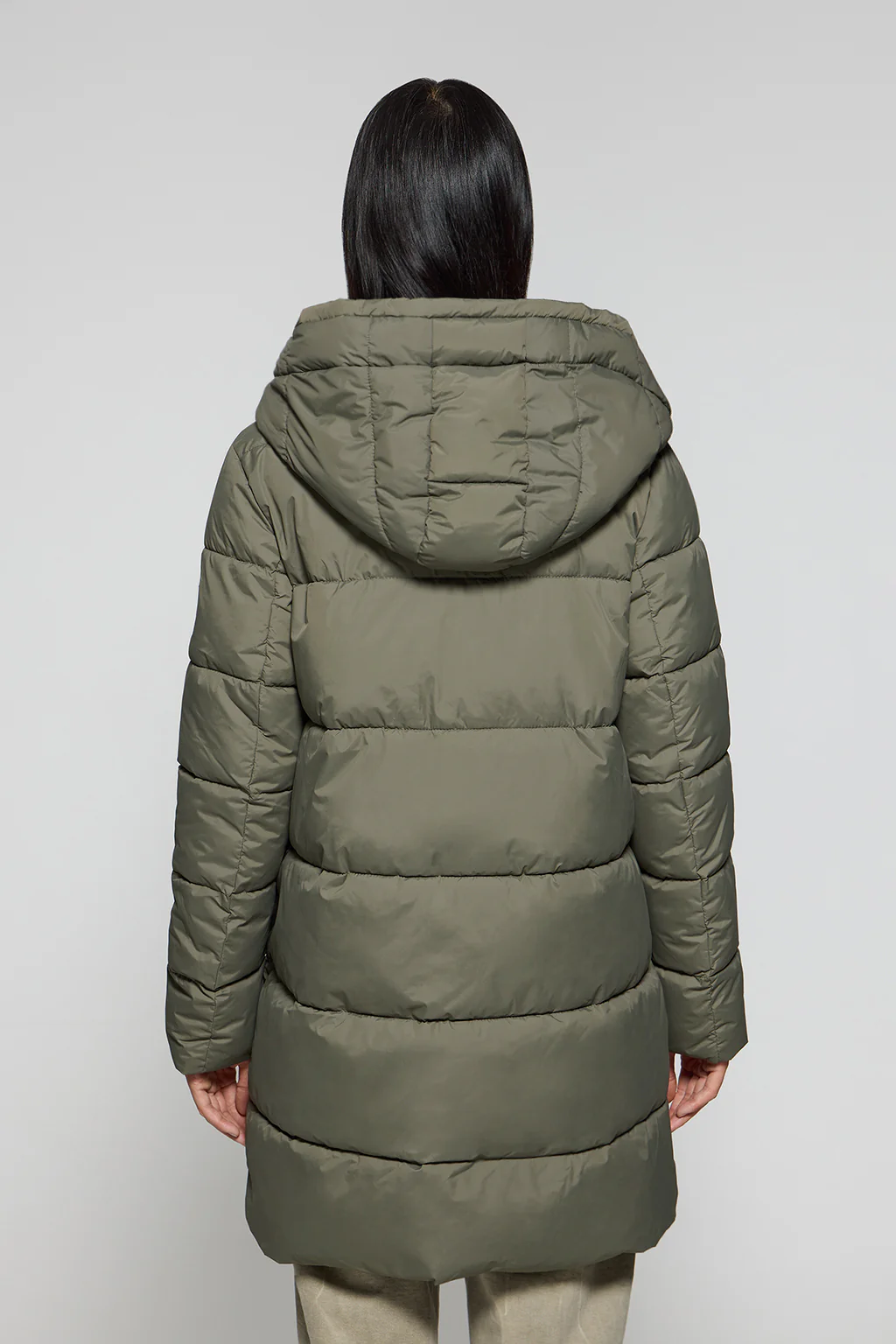 Green reversible coat Gracia with fixed hood and Polo Club details - Image 5