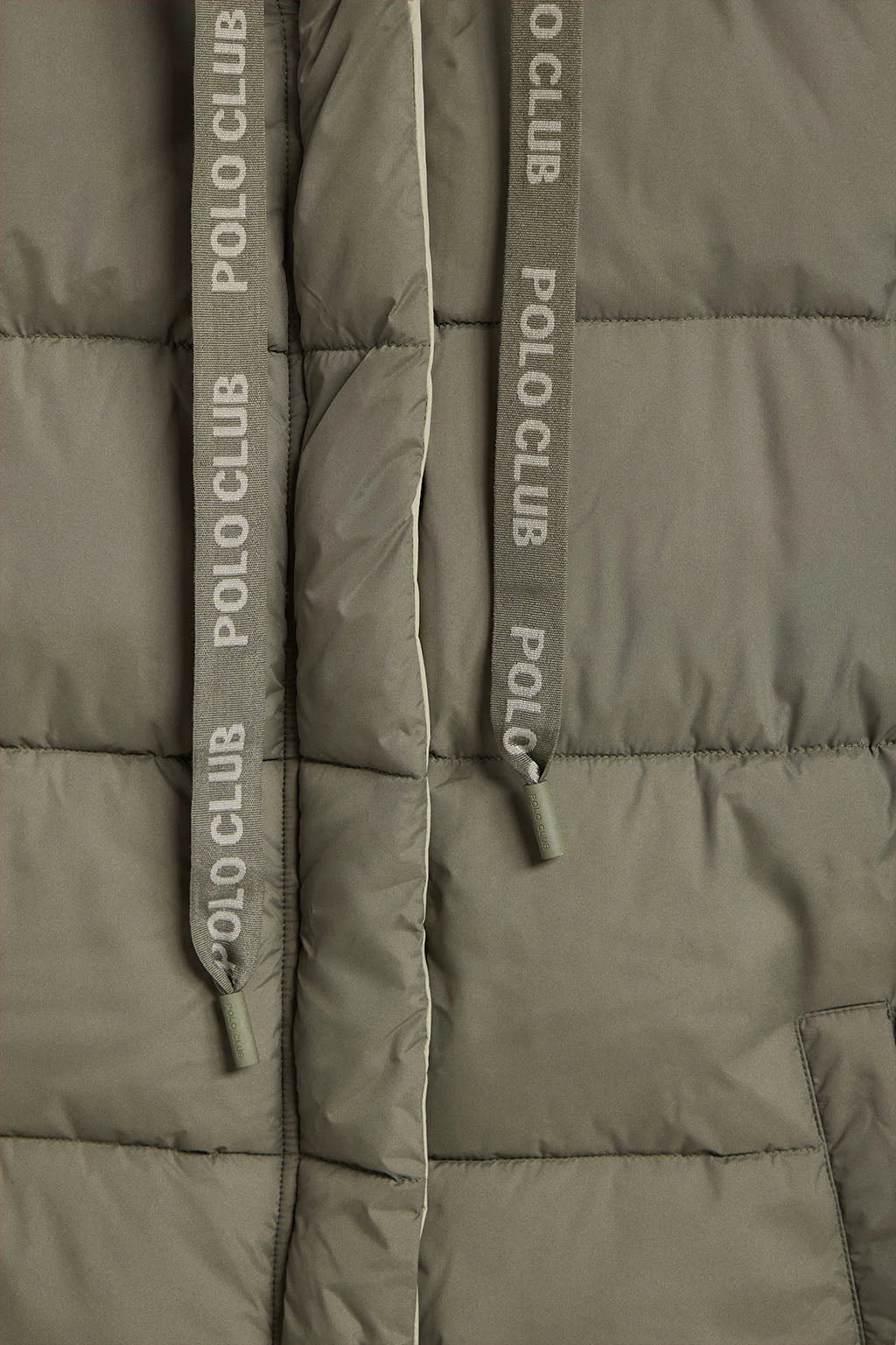 Green reversible coat Gracia with fixed hood and Polo Club details - Image 9