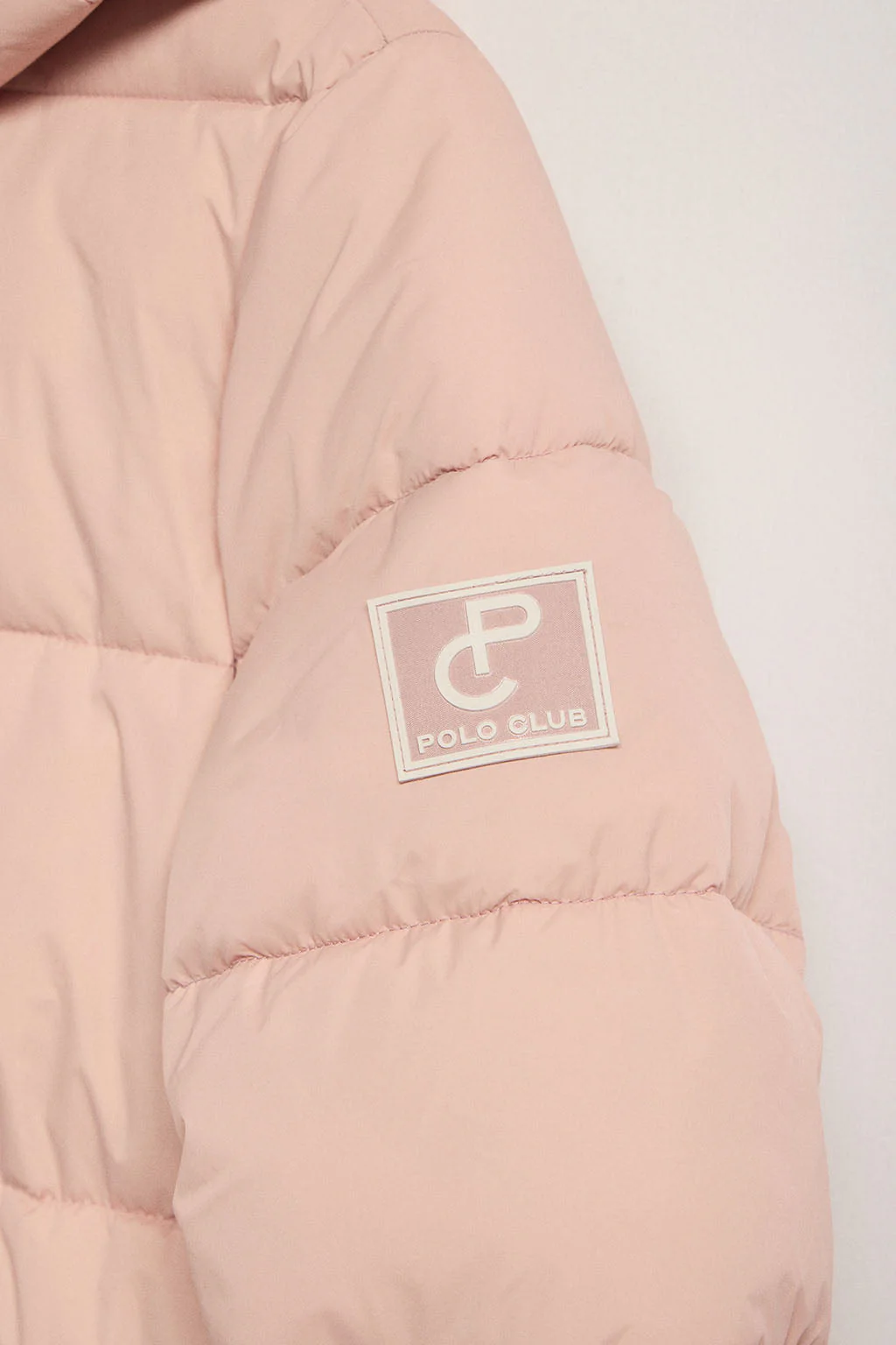 Pink reversible coat Gracia with fixed hood and Polo Club details - Image 11