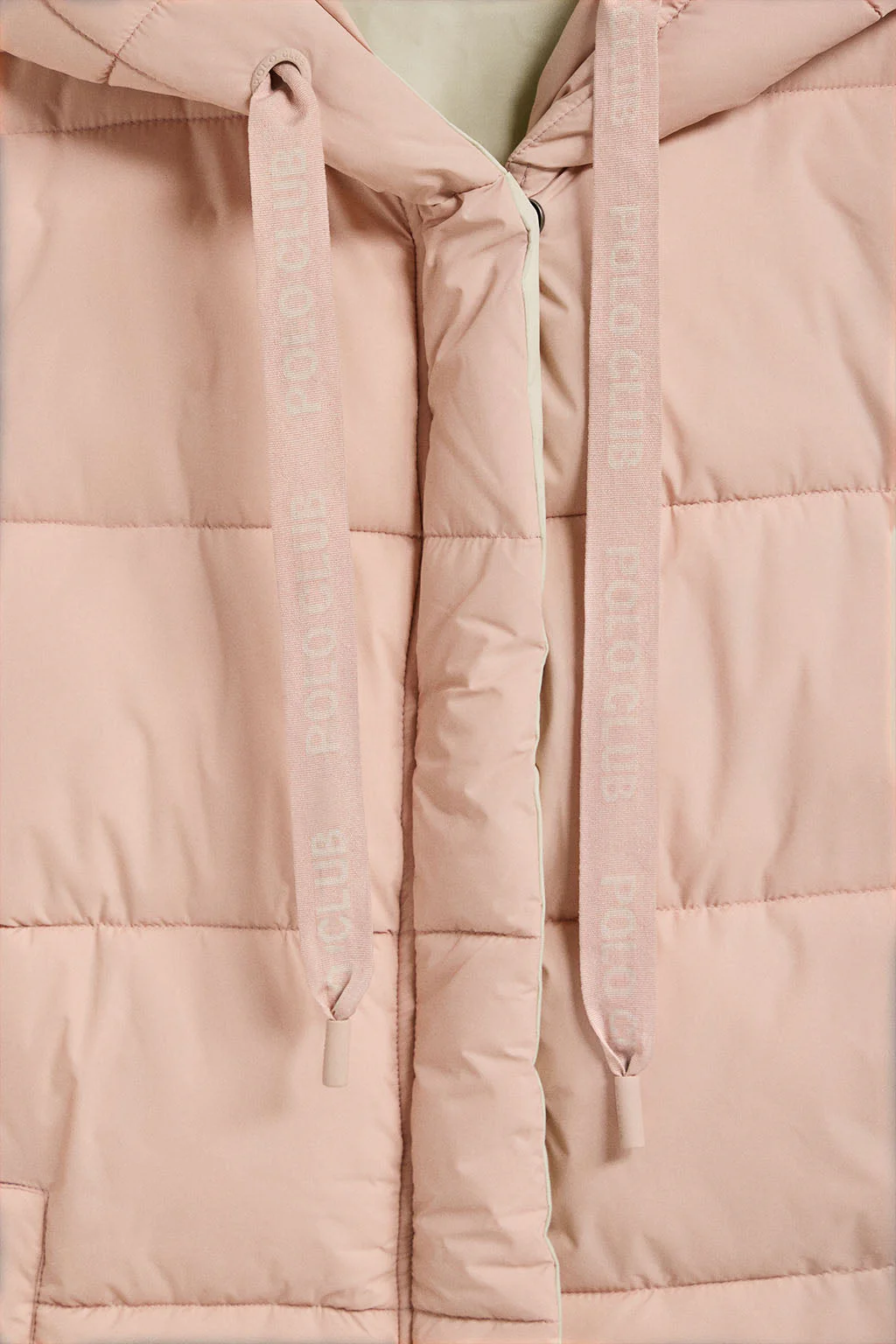 Pink reversible coat Gracia with fixed hood and Polo Club details - Image 12