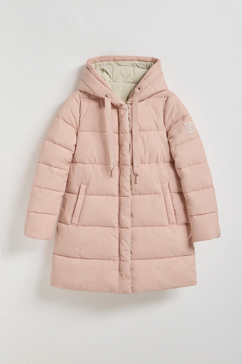 Pink reversible coat Gracia with fixed hood and Polo Club details - Image 9