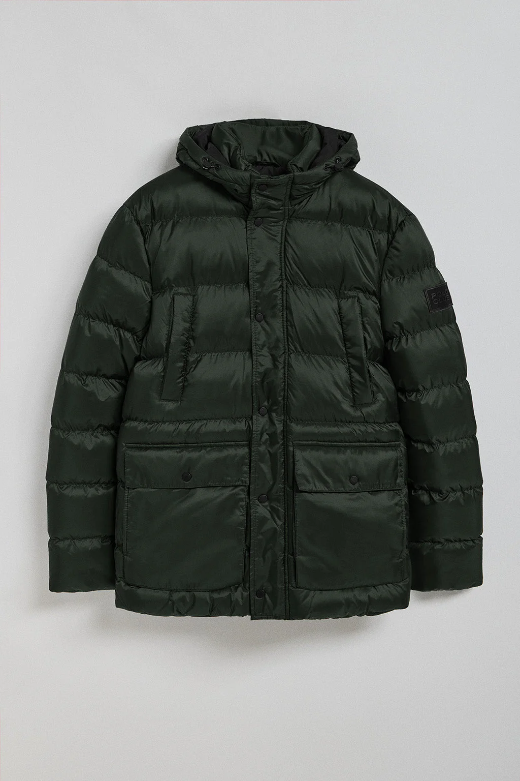 Green coat Greenwich with pockets, fixed hood and Polo Club details - Image 8