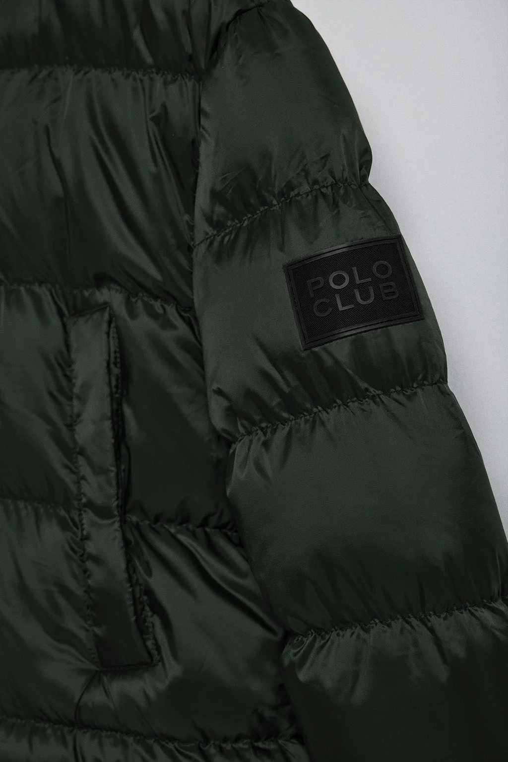 Green coat Greenwich with pockets, fixed hood and Polo Club details - Image 9