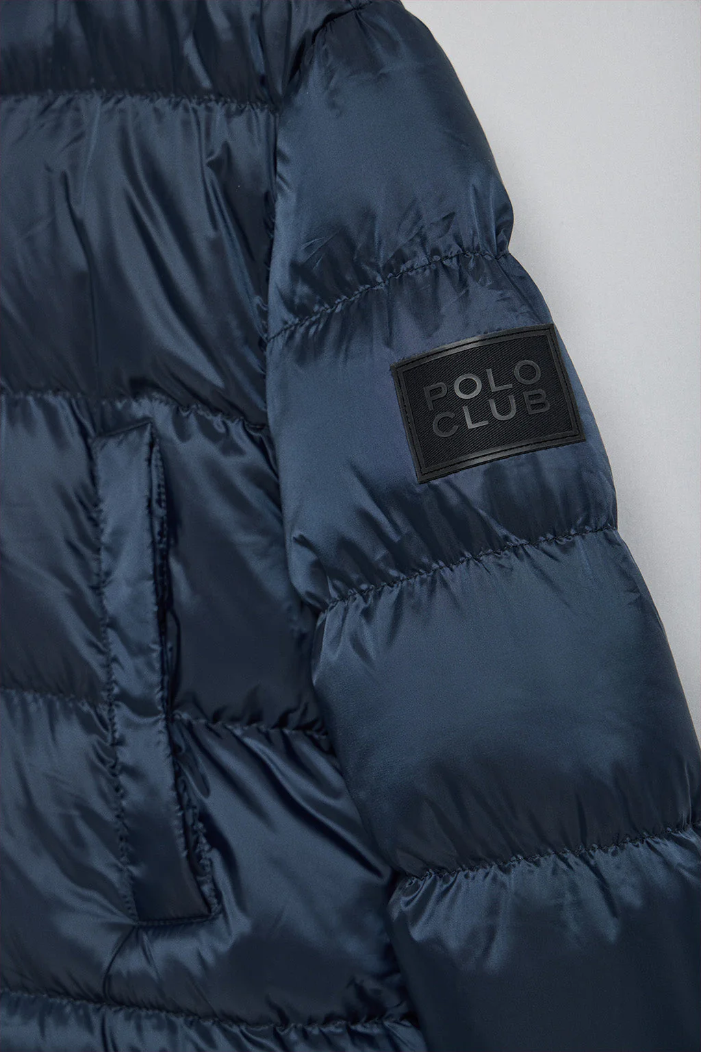 Navy-blue coat Greenwich with pockets, fixed hood and Polo Club details - Image 10