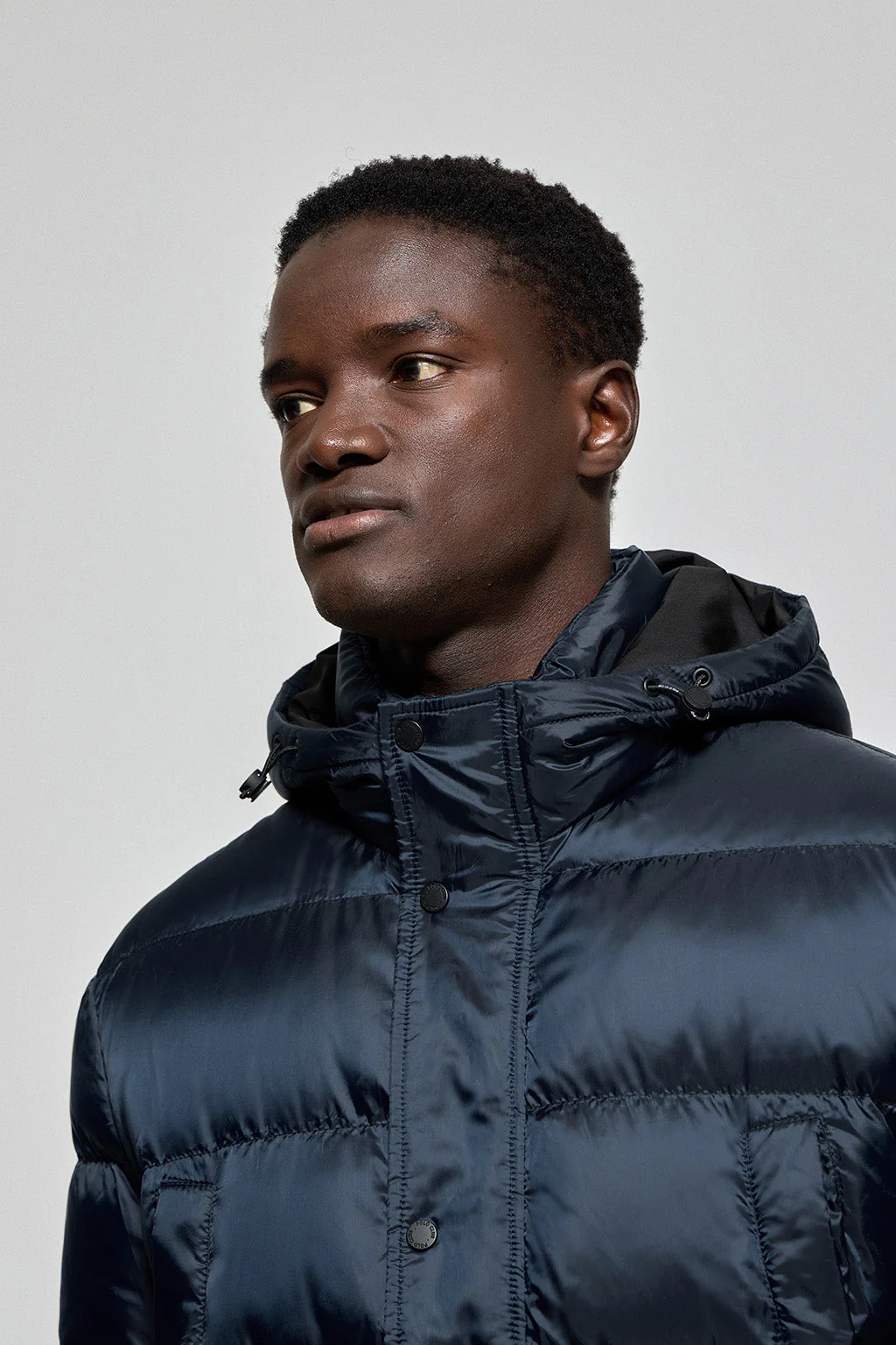 Navy-blue coat Greenwich with pockets, fixed hood and Polo Club details - Image 2