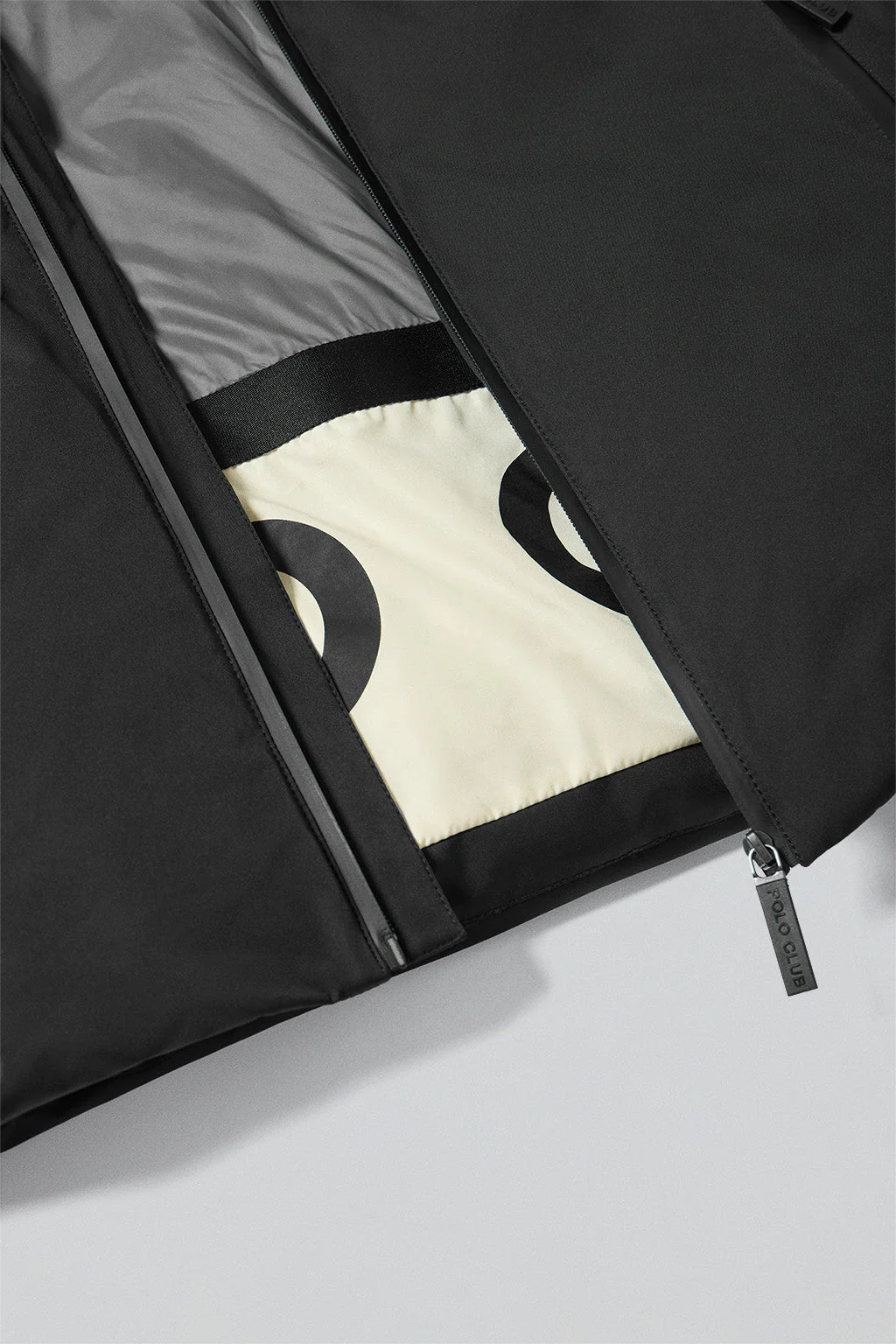 Black jacket Gstaad with fixed hood and Polo Club details - Image 11