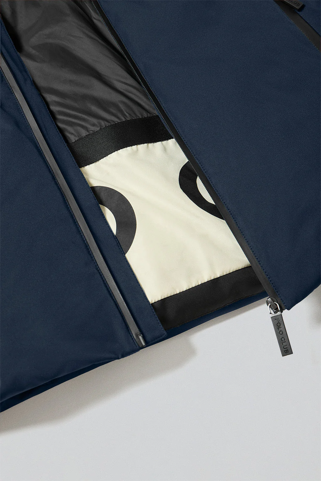 Denim-blue jacket Gstaad with fixed hood and Polo Club details - Image 10