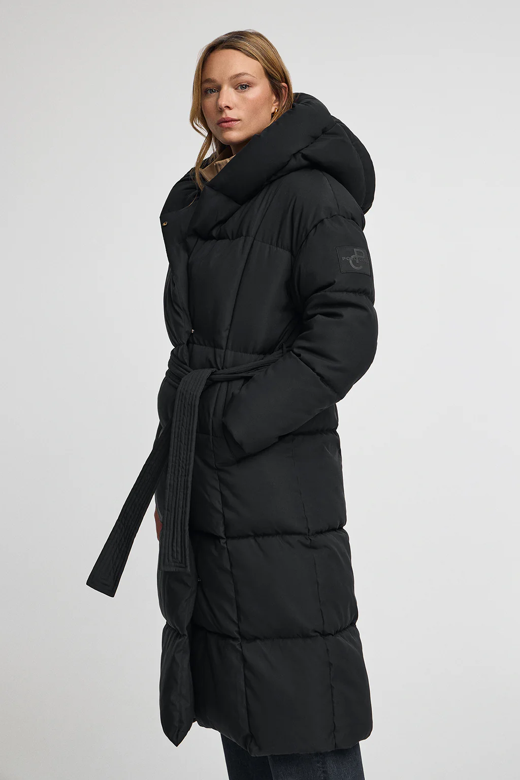 Black coat Guada Long with Polo Club logo - Image 4