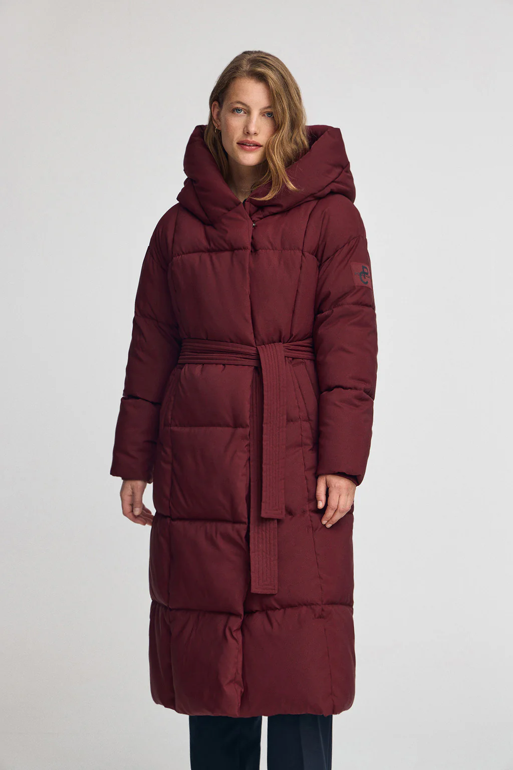 Maroon coat Guada Long with Polo Club logo - Image 2