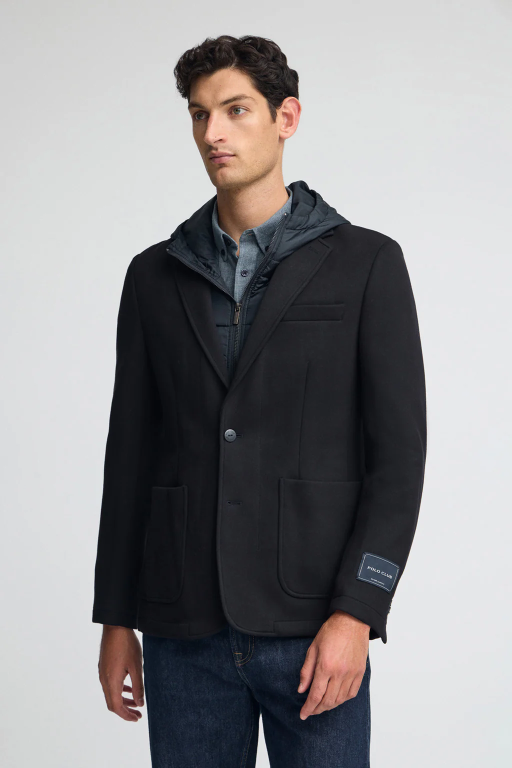 Navy-blue blazer Harby with Polo Club logo