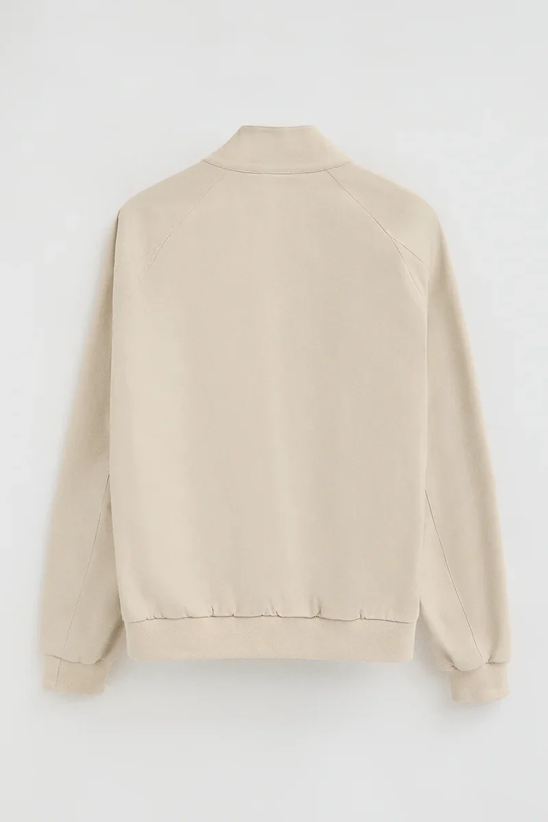 Beige jacket Harrington Bowery with Polo Club embroidery - Image 10