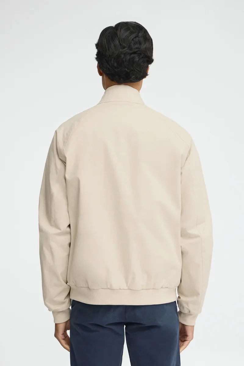 Beige jacket Harrington Bowery with Polo Club embroidery - Image 5