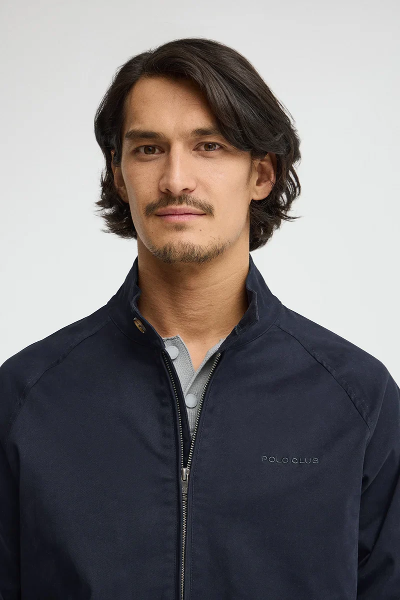 Navy-blue jacket Harrington Bowery with Polo Club embroidery - Image 2