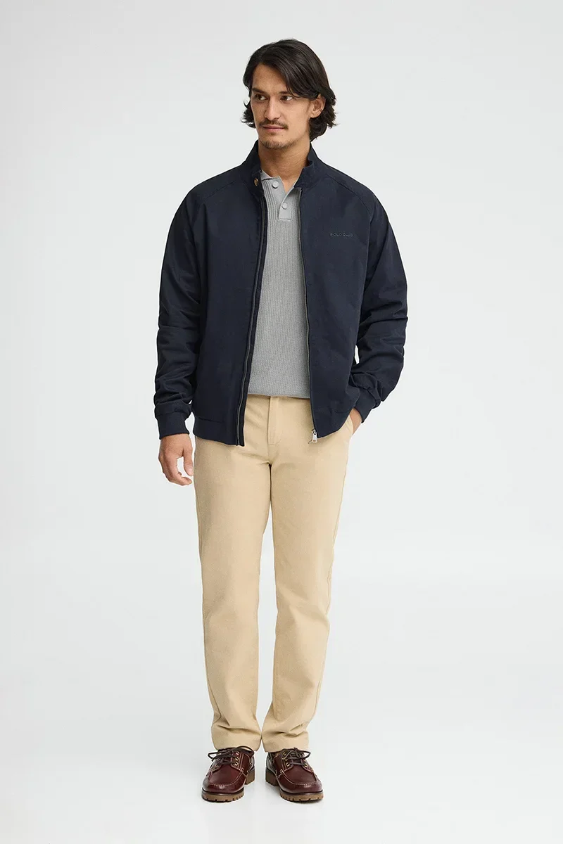 Navy-blue jacket Harrington Bowery with Polo Club embroidery - Image 3