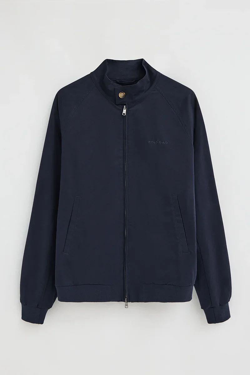Navy-blue jacket Harrington Bowery with Polo Club embroidery - Image 6