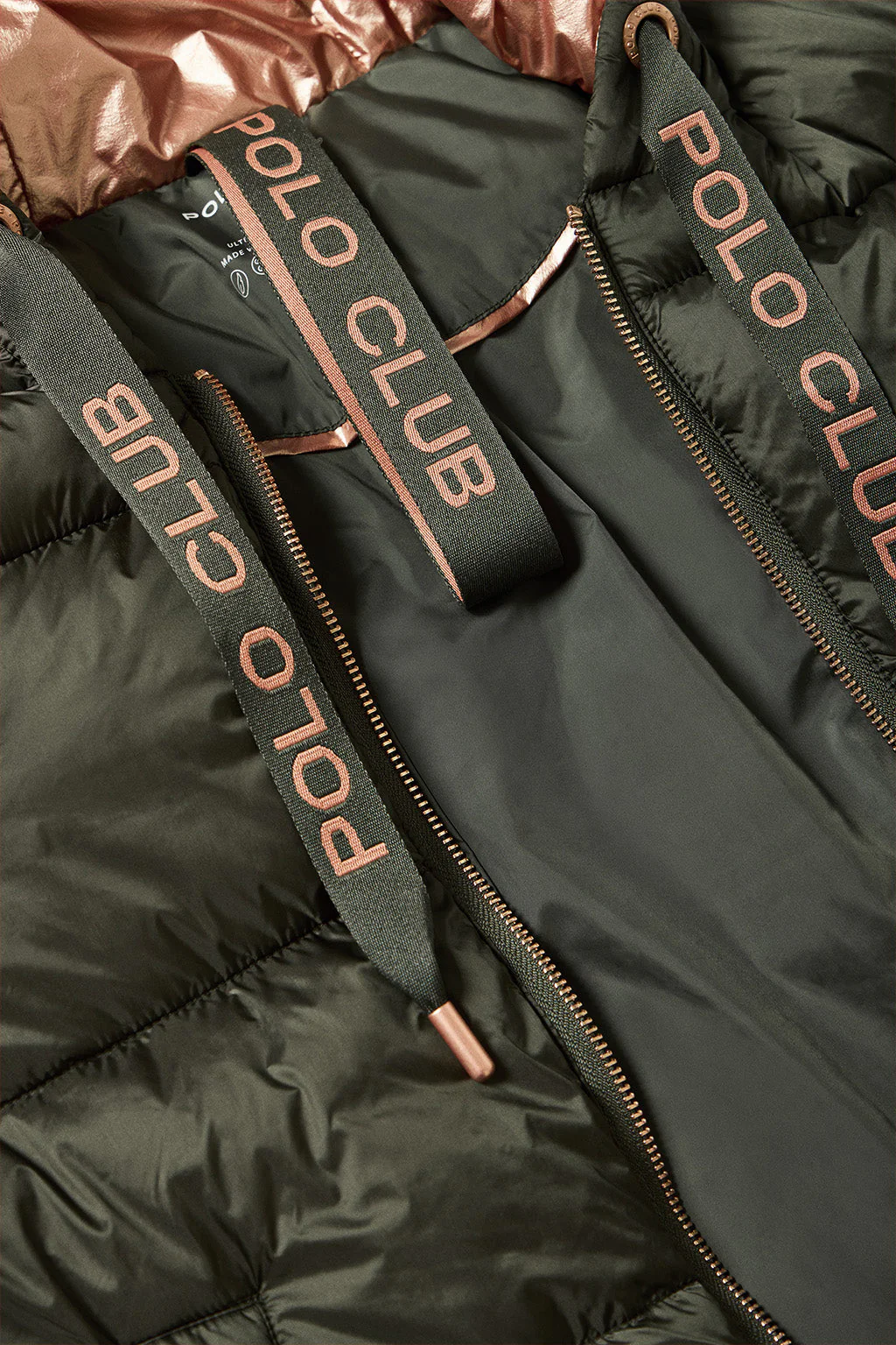 Green jacket Ice with fixed hood and Polo Club details - Image 11