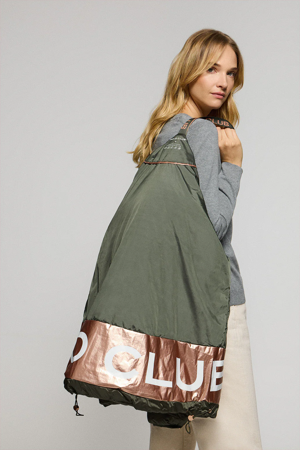 Green jacket Ice with fixed hood and Polo Club details - Image 4