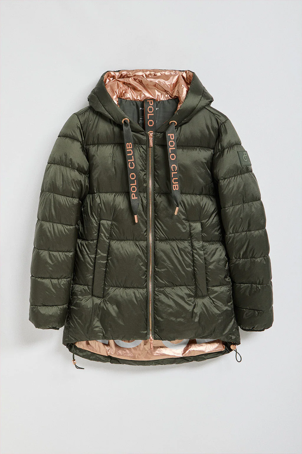 Green jacket Ice with fixed hood and Polo Club details - Image 8