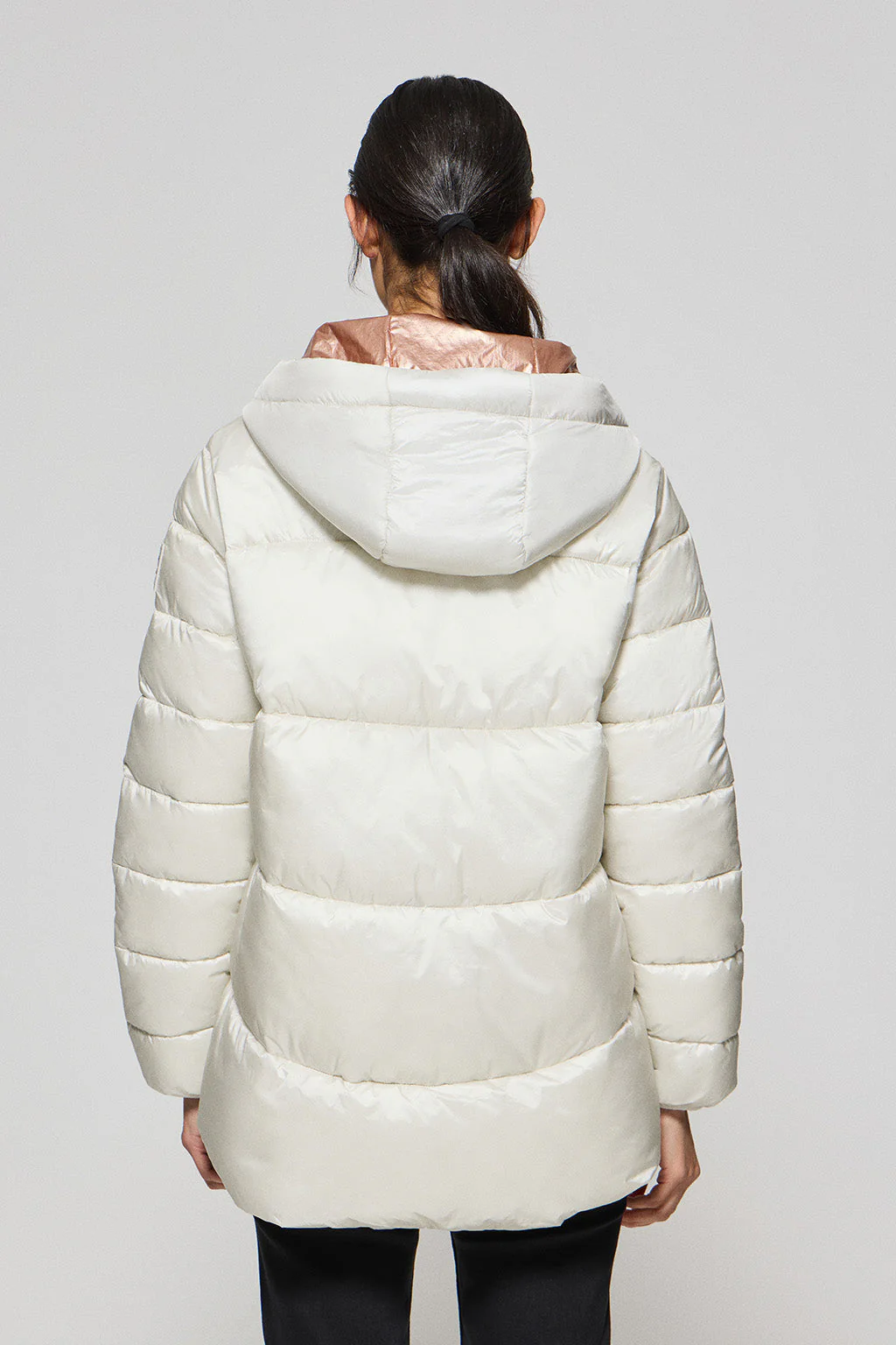 Ice puffer jacket in ice colour with fixed hood and Polo Club details - Image 6