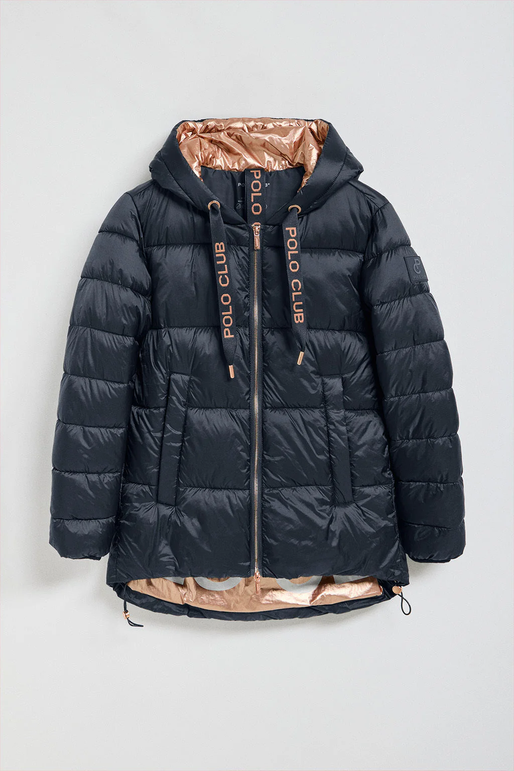 Navy-blue jacket Ice with fixed hood and Polo Club details - Image 14