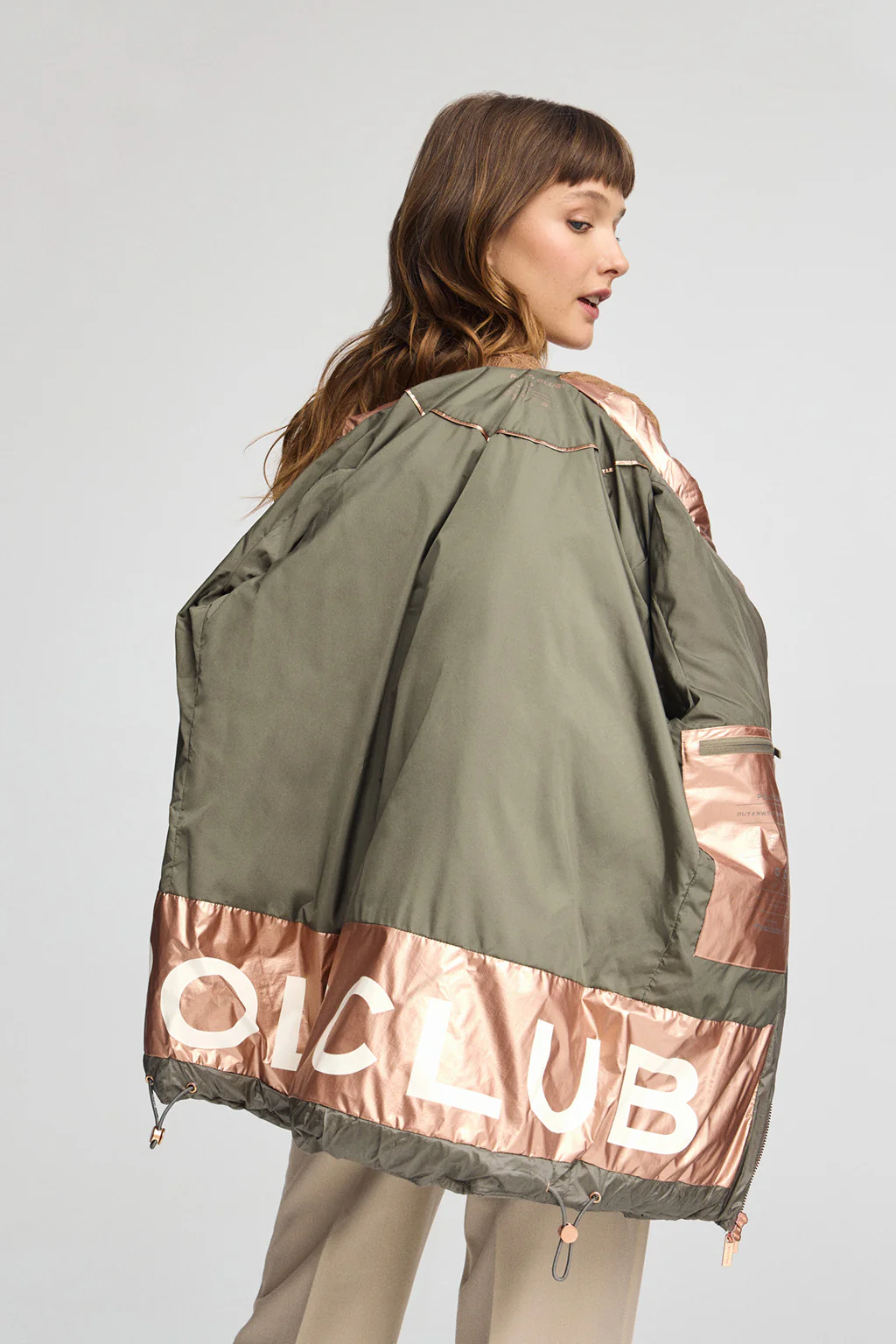 Army-green jacket Ingrid with Polo Club logo - Image 4