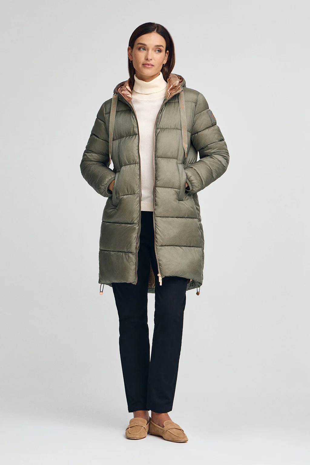 Army-green coat Ingrid with Polo Club logo - Image 4