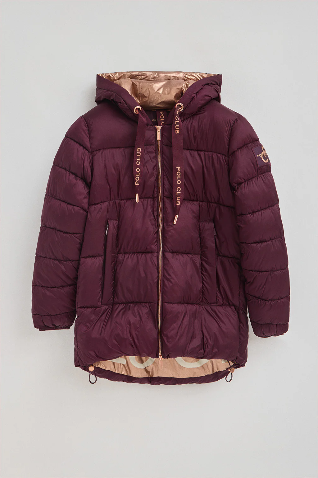 Burgundy jacket Ingrid with Polo Club logo - Image 12
