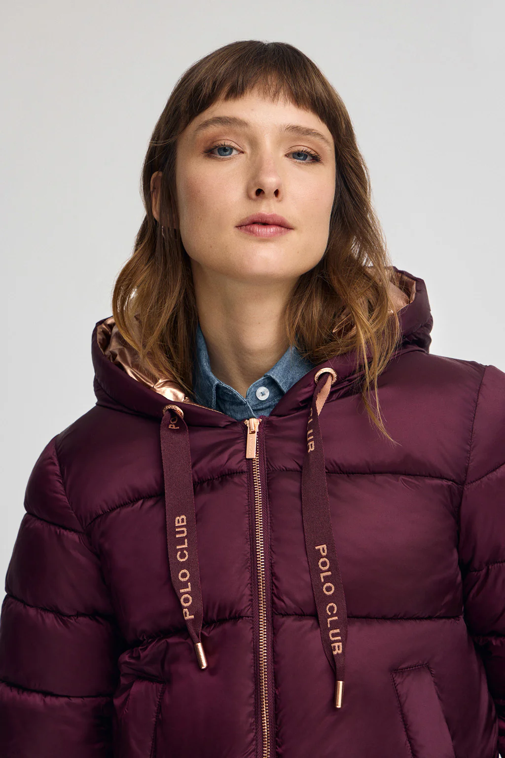 Burgundy jacket Ingrid with Polo Club logo - Image 2