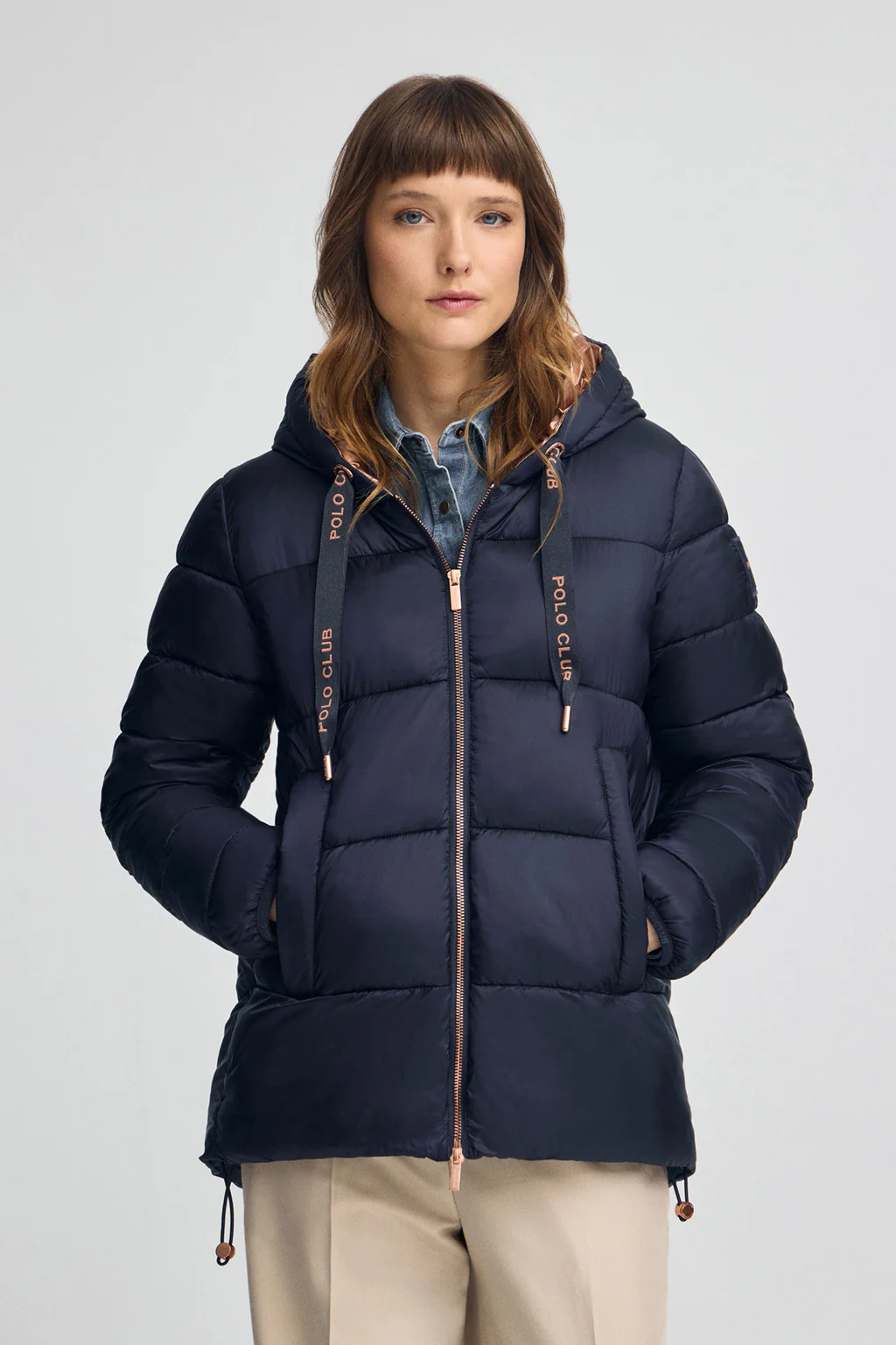 Navy-blue jacket Ingrid with Polo Club logo
