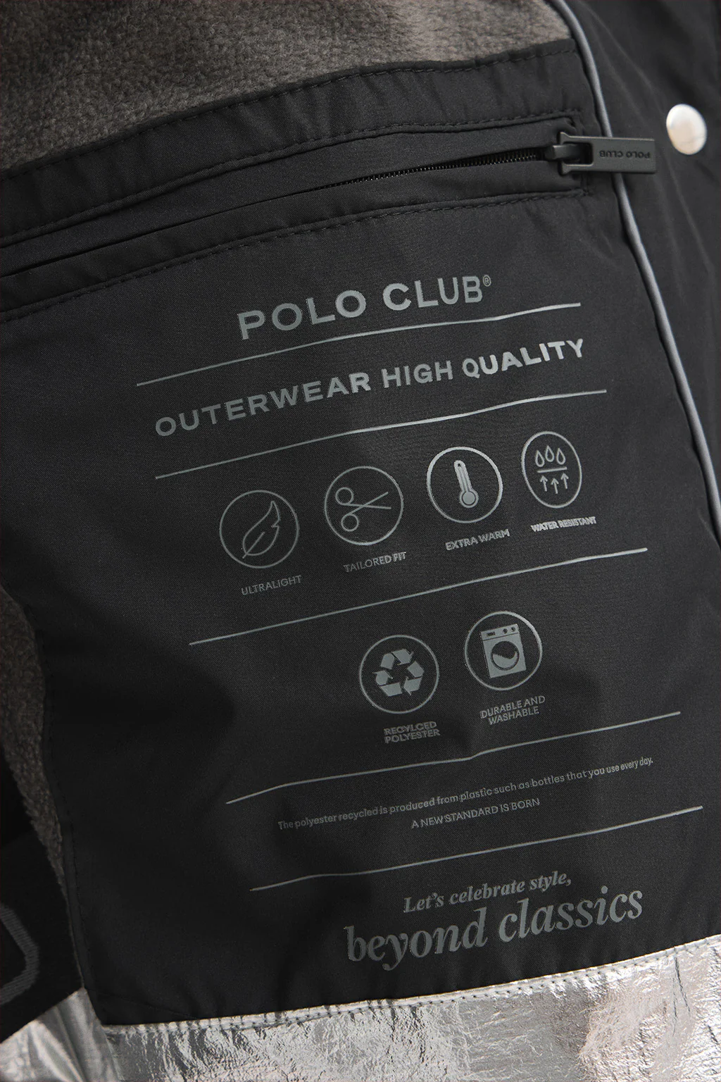 Black jacket Iris with Polo Club logo - Image 11