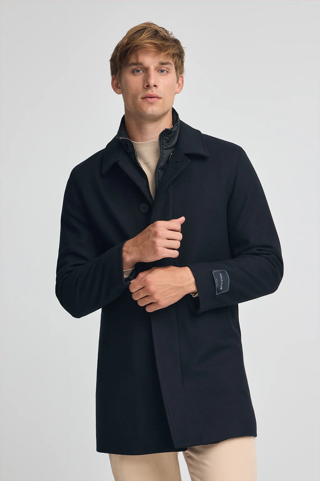 Navy-blue jacket Jefrey with Polo Club logo
