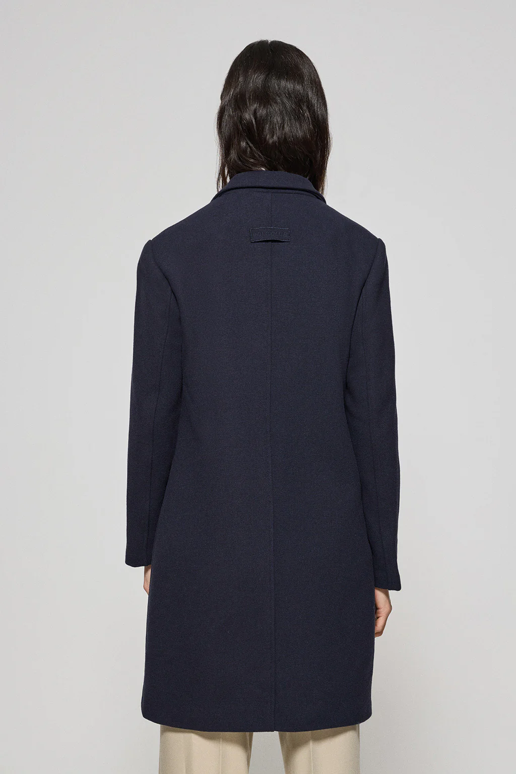 Navy-blue buttoned coat Kate with Polo Club details - Image 2