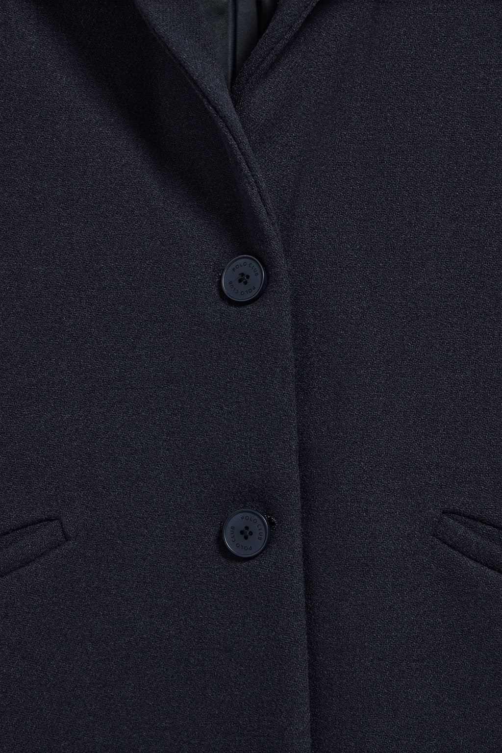 Navy-blue buttoned coat Kate with Polo Club details - Image 8