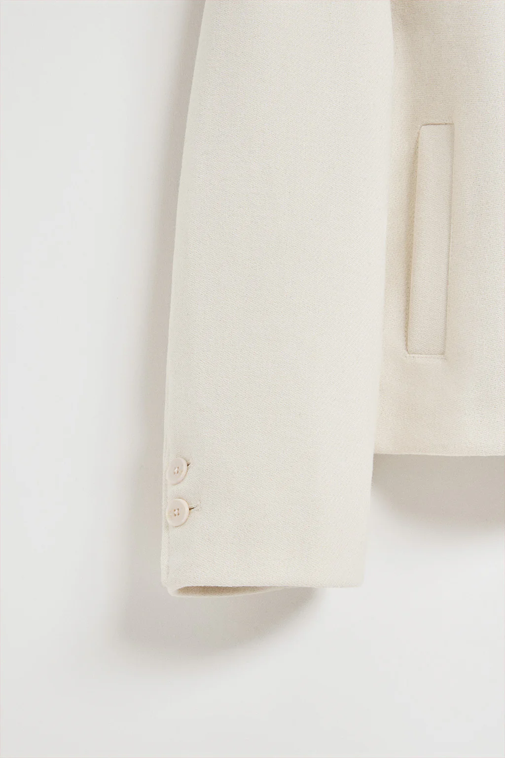 Beige buttoned short coat Lita with Polo Club details - Image 11