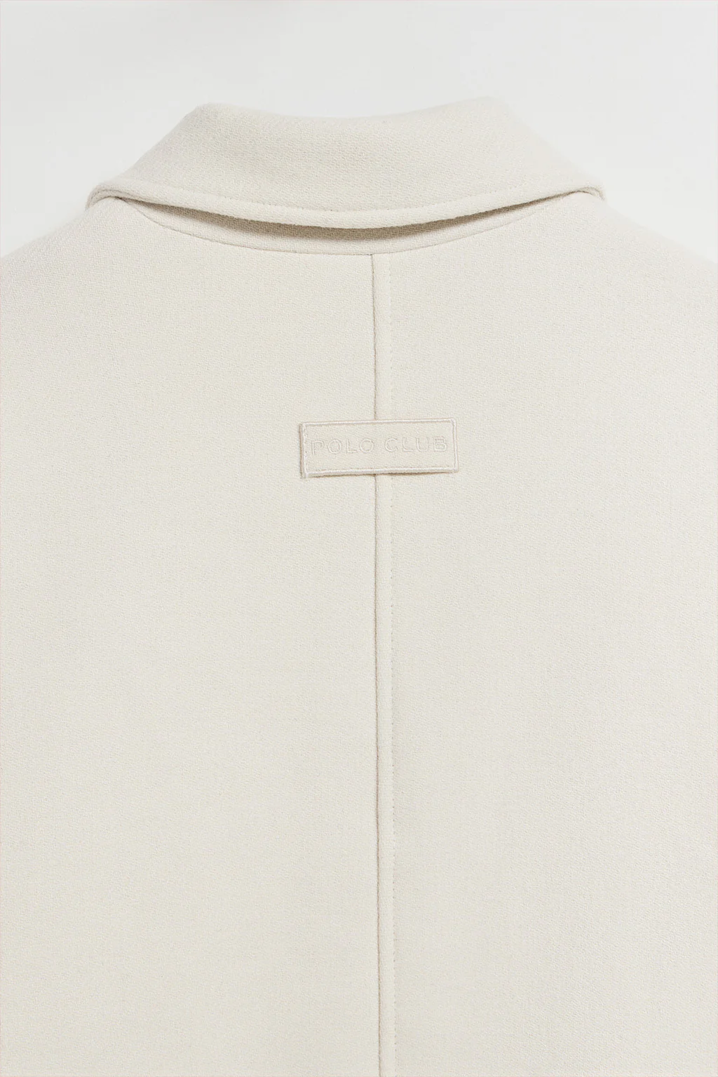 Beige buttoned short coat Lita with Polo Club details - Image 12