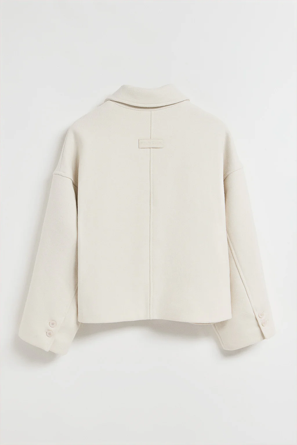 Beige buttoned short coat Lita with Polo Club details - Image 9
