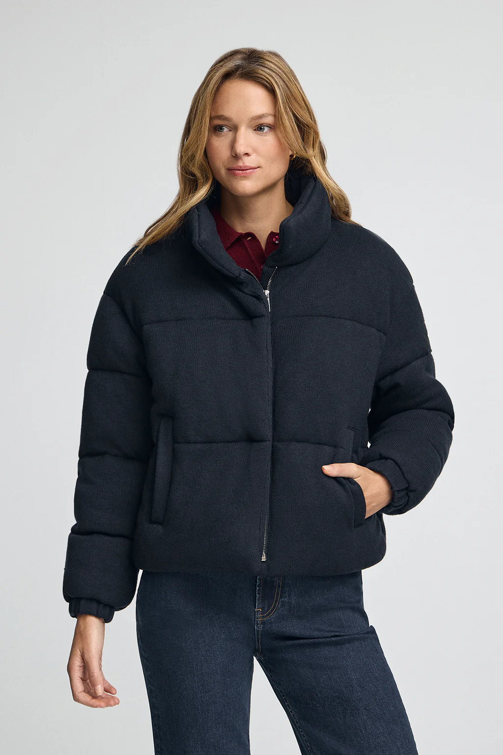Navy-blue jacket Lizzie with Polo Club logo