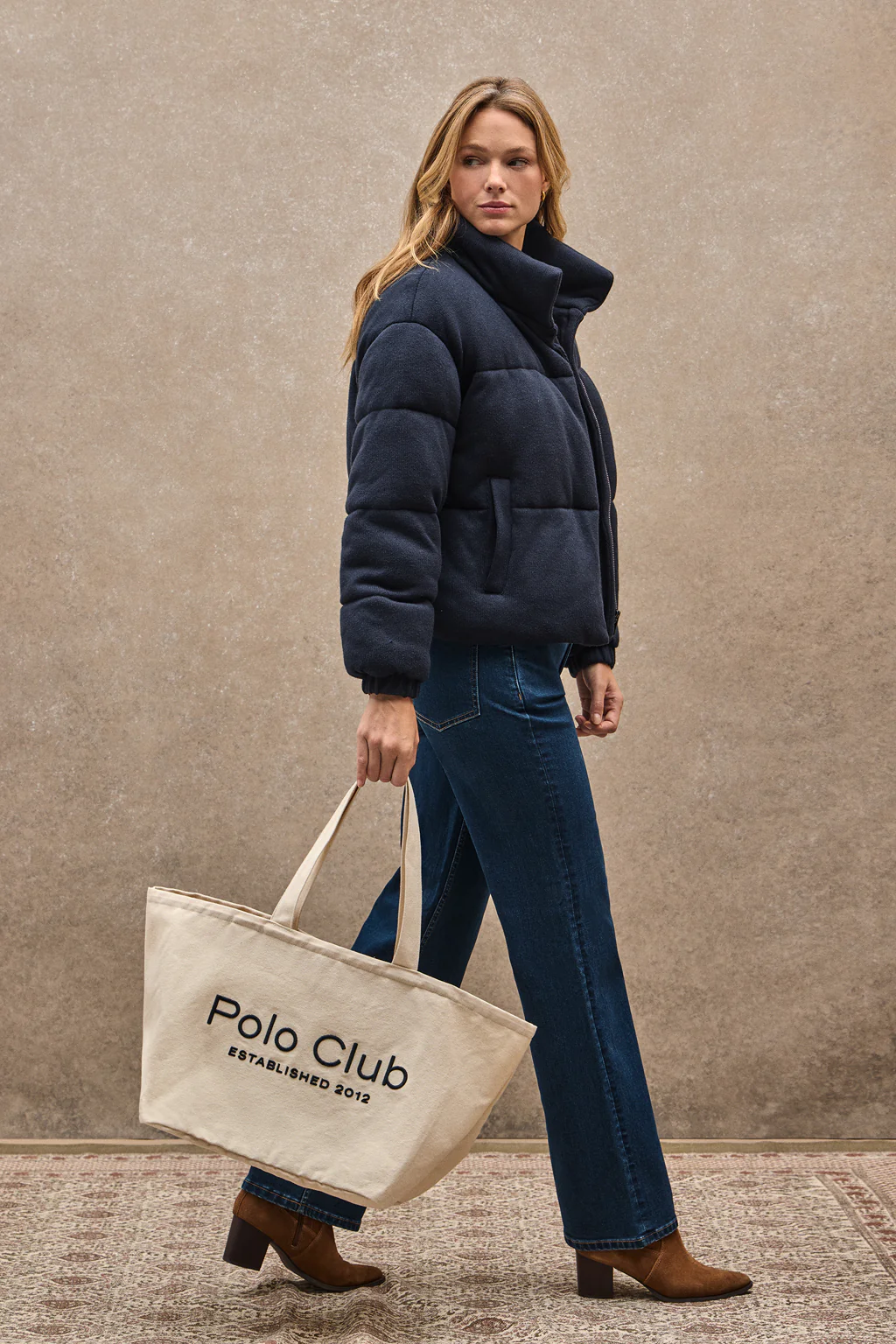 Navy-blue jacket Lizzie with Polo Club logo - Image 2
