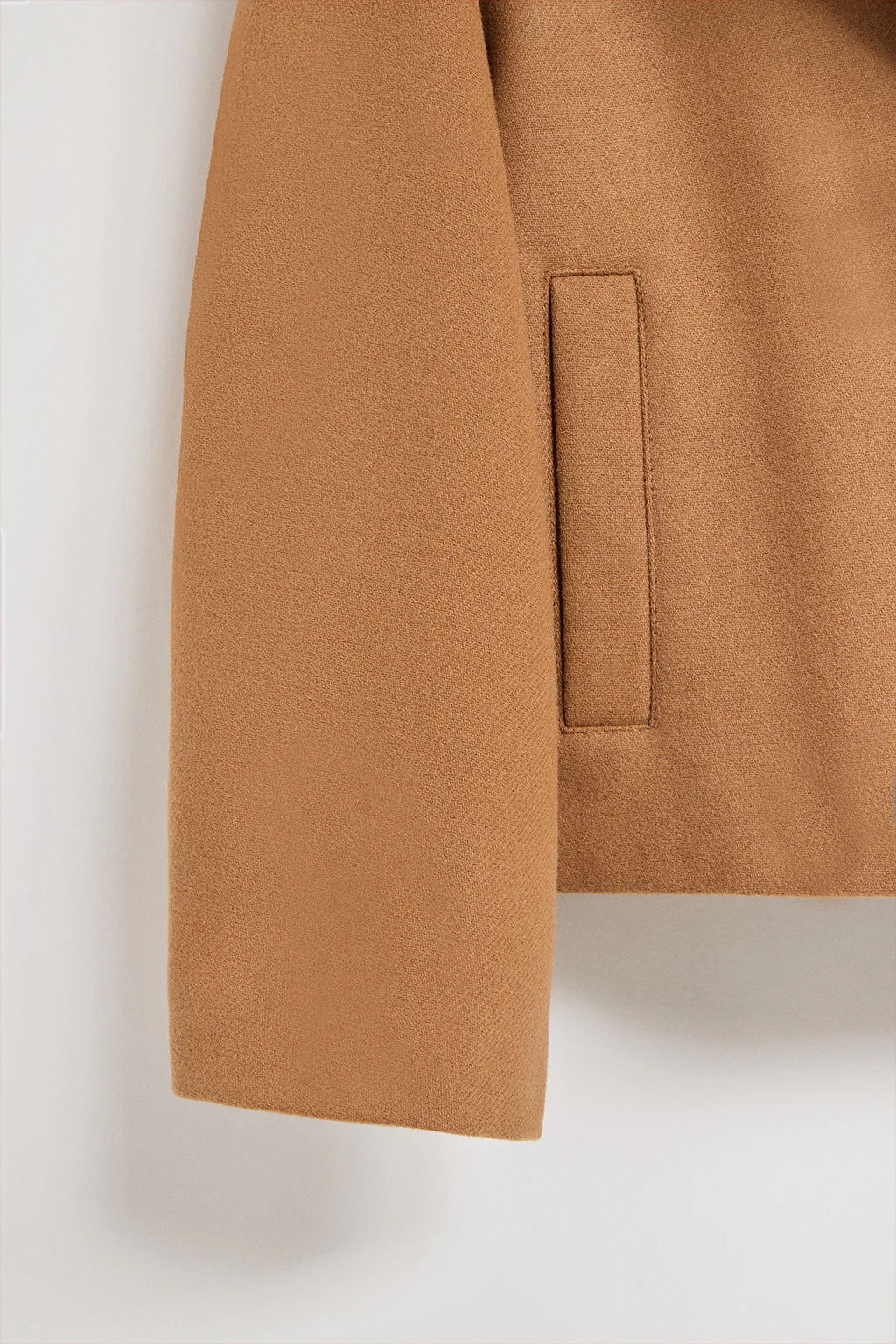Camel double-breasted short coat Canvas with Polo Club details - Image 9