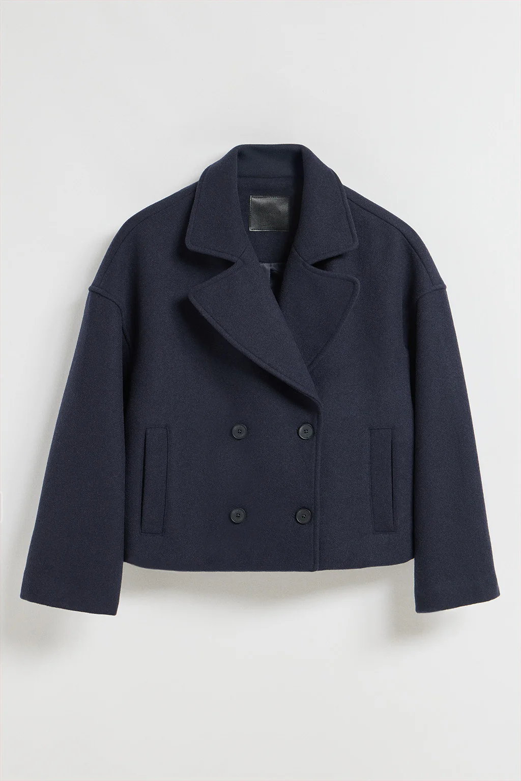 Navy-blue double-breasted short coat Lona with Polo Club details - Image 6