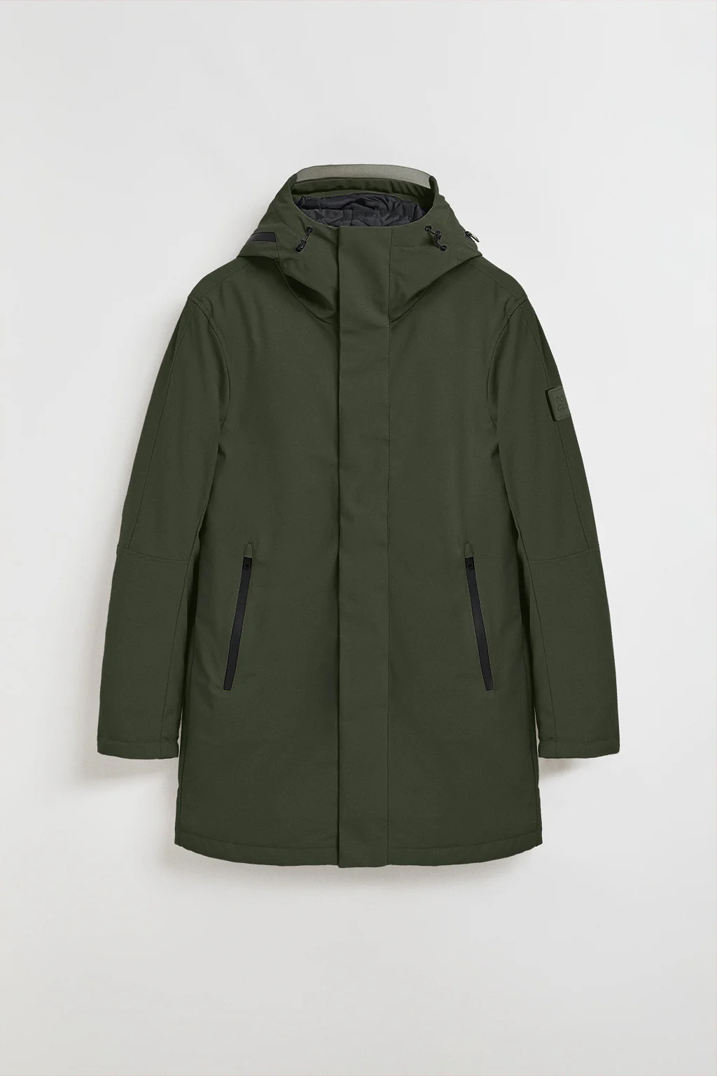 Khaki coat Mackey with fixed hood and Polo Club details - Image 16