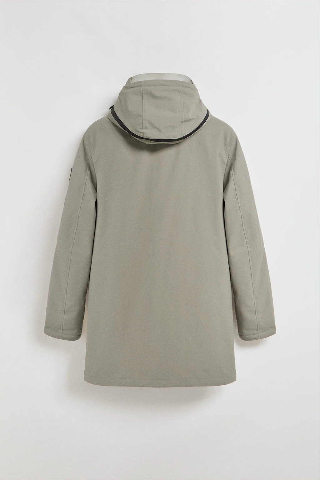Stone-grey coat Mackey with fixed hood and Polo Club details - Image 14