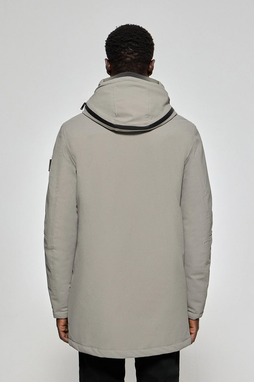 Stone-grey coat Mackey with fixed hood and Polo Club details - Image 9
