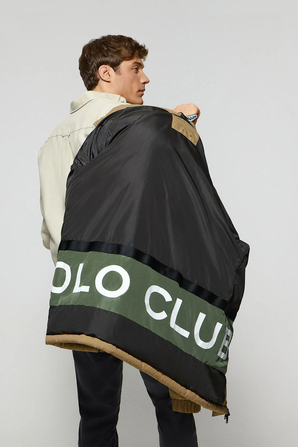 Beige jacket Midtown with detachable hood and Polo Club details - Image 6