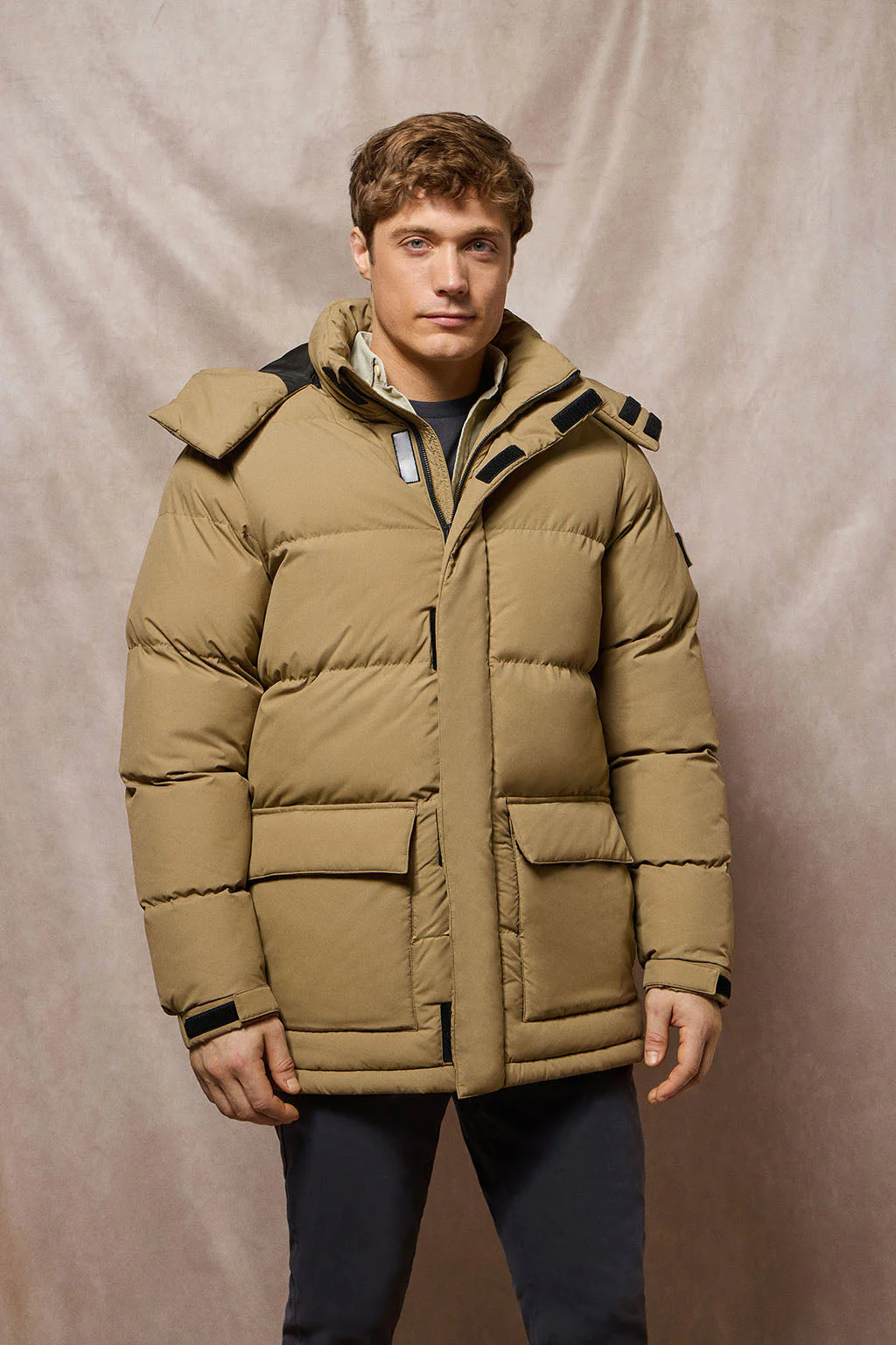 Beige jacket Midtown with detachable hood and Polo Club details - Image 7
