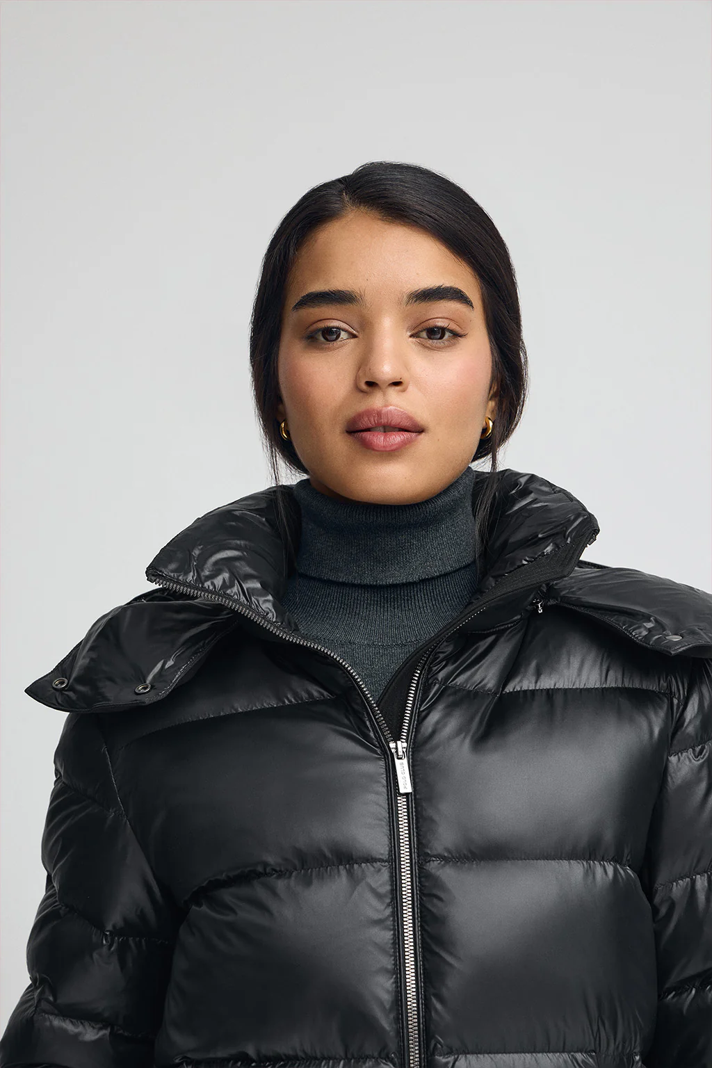 Down jacket Ofelia in black with Polo Club logo - Image 3
